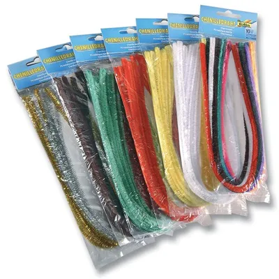 Produktbild von folia Chenilledraht 8 x 500 mm gold und silber 10 Stück