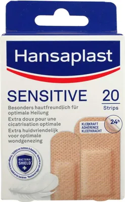 Produktbild von HANSAPLAST Sensitive Pflasterstrips hautton light