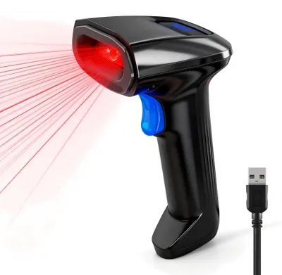 Kabelgebundener 2D-Barcodescanner, Plug & Play, USB, Handscanner