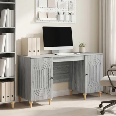 Zdjęcie produktu dla Maison Exclusive - Biurko w kolorze Sonoma, wymiary 142,5 x 50 x 75 cm, wykonane z płyty wiórowej