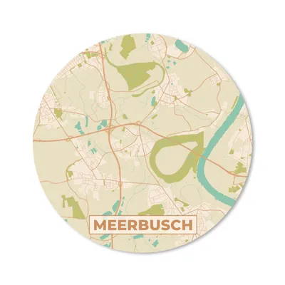 Produktbild von MuchoWow® Mauspad Mousepad Meerbusch - Karte - Stadtplan - Vintage 20x20 cm - Mousepads - Maus Mat - Pad - Mausunterlage - Schreibtischmatte