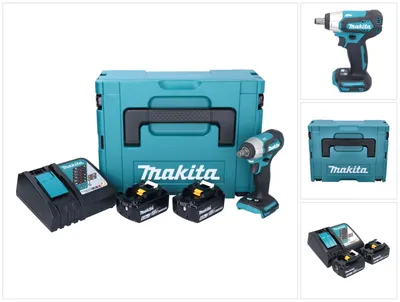 Productafbeelding van Makita DTW 181 RGJ accu slagmoersleutel 18 V 210 Nm 1/2" borstelloos + 2x oplaadbare accu 6.0 Ah + lader + Makpac