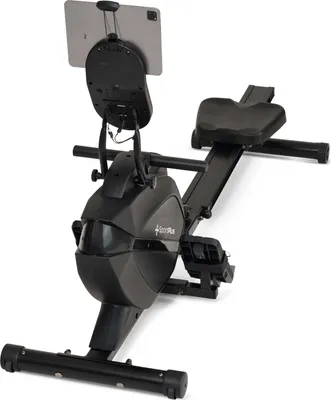 Zdjęcie produktu dla Wioślarz mechaniczny SP-MR-1200 B/B-iE, kompatybilny z aplikacjami, składany, z magnesem, 8 poziomów oporu, czarny, wymiary: 183 x 50 x 87 cm