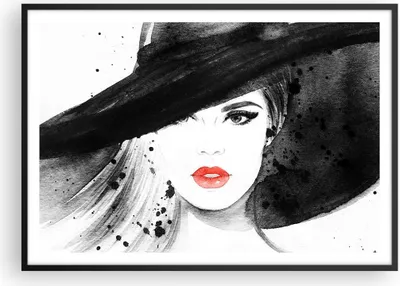 Produktbild von Gerahmtes Poster - Schwarzer Rahmen - Frau Gesicht Lippen - 100x70 cm - Wand Bild - Wanddeko - Wandbilder - Kunstposter - Wandposter - Bilderrahmen - Bilder - Kunstdruck - Wandbild - P2BAA100x70-3916