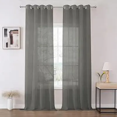 Obrázok produktu pre Sada závesov Vitrage, 2 kusy, 245 x 140 cm - priehľadné, s očkami - voilové závesy do spálne a obývačky