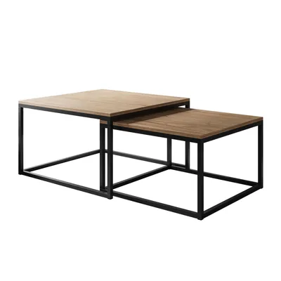Produktbild von Couchtischset ISA 2in1, Schwarz / Columella