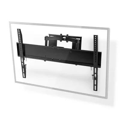 Obrázek produktu pro Sklopný a otočný držák TV na stěnu | 37-80 " | Maximální podporovaná hmotnost obrazovky: 35 kg | Sklopná | Otočná | Minimální vzdálenost od stěny: 55 mm | Maximální vzdálenost od stěny: 330 mm | 6 spojů | Ocel | Černá