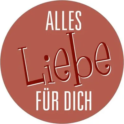 Produktbild von 24x Sticker Alles Liebe FÜR DICH (Motiv 18) 4cm Geschenk Aufkleber runde Spruch
