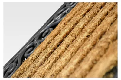 Produktbild von Fußmatte aus Gummi und Kokos rechteckig 76 x 46 cm robust