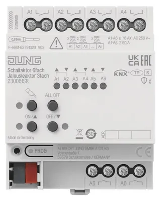 Immagine prodotto di Attuatore cieco Jung KNX 6-gang 230061SR (230061SR)
