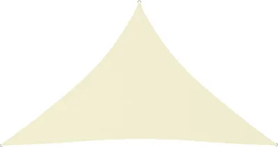 Image de The Living Store Voile d'ombrage Oxford Tissu Triangulaire 3x3x4,24 m Blanc Crème