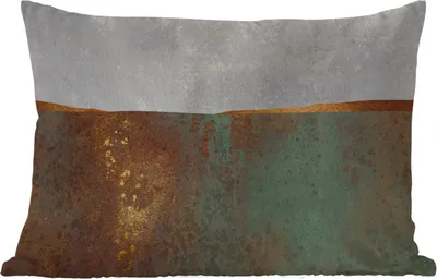 Produktbild von MuchoWow® Outdoor Kissen - Abstrakt - Luxus - Gold - 60x40 cm - Wetterfest - Lounge Kissen - Zierkissen - Kissen für Innenräume