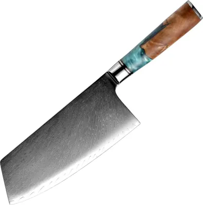 Obrázek produktu pro Damaškový kuchyňský nůž SH-39330 - Cleaver/Modrá KP39330