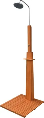 Image de Douche extérieure Bois d'eucalyptus et acier