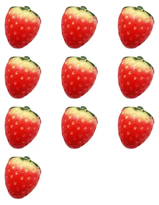 Produktbild von Künstliche Mini-Erdbeerfiguren aus Kunstharz, naturgetreue Miniatur-Erdbeerstatuen, große Auswahl an künstlichen Früchten für Bastelarbeiten, Tortenaufsätze und Schreibtischdekoration.