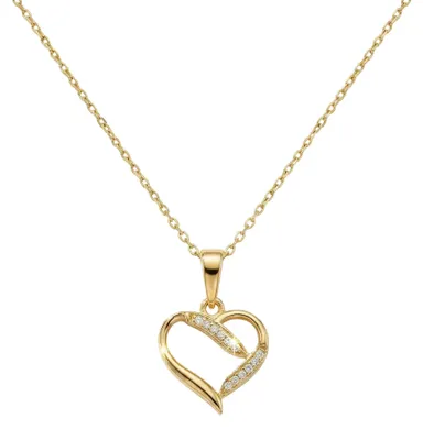 Produktbild von 375 Echtgold Kette Herz Unendlichkeit Anhänger Damen