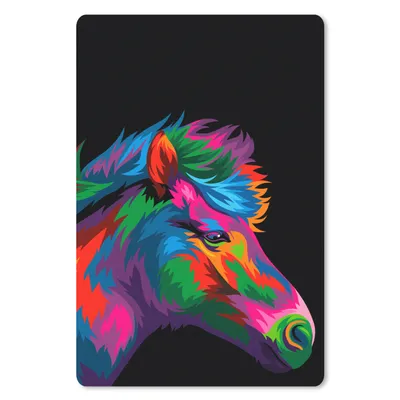Produktbild von MuchoWow® Mauspad Mousepad Pferd - Orange - Rot - Mädchen - Kinder - Mädchen 18x27 cm - Mousepads - Maus Mat - Pad - Mausunterlage