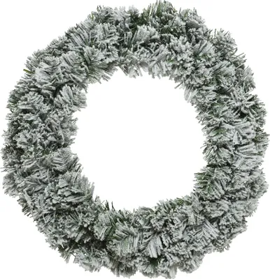 Image de Couronne de sapin avec neige 35cm vert / blanc artificiel