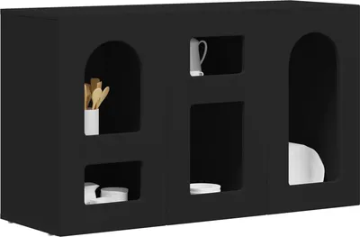 Zdjęcie produktu dla vidaXL Kredens czarny 100 x 35 x 59 cm materiał drewnopochodny