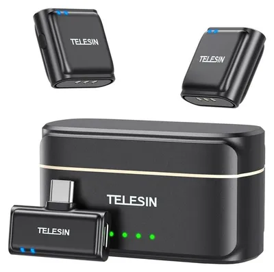 Obrázek produktu pro Bezdrátový mikrofon pro propojení TELESIN + externí baterie pro telefony (USB-C)