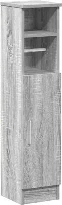 Produktbild von vidaXL Badezimmerschrank mit Rollenhalter Grau Sonoma 20,5x22x90 cm