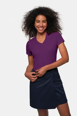 Produktbild von HAKRO MIKRALINAR® V-Shirt Damen 181 aubergine, 6XL