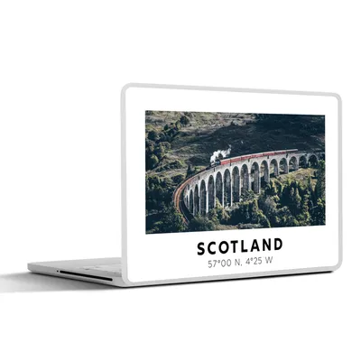 Produktbild von MuchoWow® Laptop Aufkleber Sticker Cover Schottland - Zug - Vintage - Brücke 40x30 cm - Laptop Dekoration - Selbstklebend