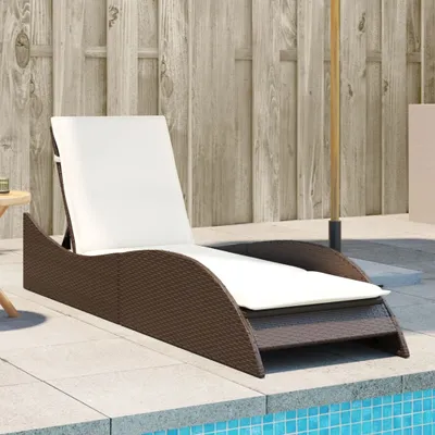 Zdjęcie produktu dla VidaXL 368279, Lounge, Obite siedzisko, Technorattan, Stal, Kremowy, Biały, 110 kg, 550 mm