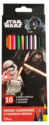 Produktbild von Buntstifte aus schwarzem Holz, 10 Stück, Star Wars, Majewski