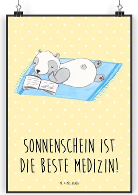 Produktbild von Mr. & Mrs. Panda Bild Sommer Sonnenschein DIN A3 - Gelb Pastell - Geschenk, wanddeko, Summer Feelings, Wandbild, Designs, Jahreszeiten, Strand, Sonne genießen, Geschenke