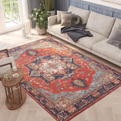 Produktbild von Teppich Wohnzimmer Schlafzimmer Rot Orientteppich Klassisch 200 x 300 cm