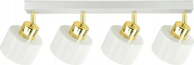 Obrázek produktu pro LUXOLAR Led stropní svítidlo 4 světla - stropní svítidlo otočné bílo-zlaté E27 60W - závěsné svítidlo do obývacího pokoje, kuchyně