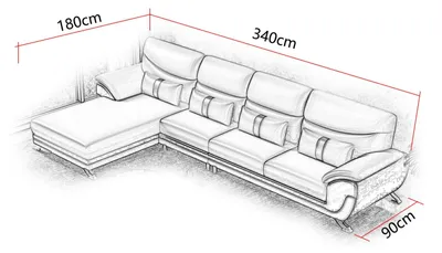 Immagine prodotto di Soggiorno di design in pelle imbottita divano angolare divano angolare divano divano a L zona giorno