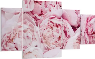 Produktbild von Bild auf Leinwand - Leinwandbild - 4 Teile - Blumenstrauß Blumen Rosa - 160x90cm - Wand Bild - Wanddeko - Wandbilder - Leinwanddruck - Bilder - Wanddekoration - Leinwand bilder - DL160x90-5001
