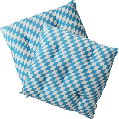Produktbild von Stuhlkissen 38x38 cm ComfySeat - Sitzkissen mit 6 cm Comfort Sitzpolster - Indoor & Outdoor, Farbe:Bayrische Raute, Set:2er Set