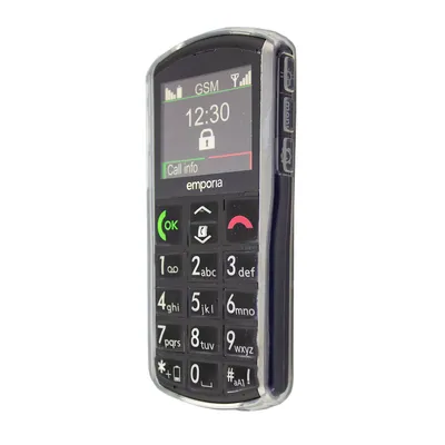 Obrázok produktu pre caseroxx ochranný obal TPU kryt kompatibilný s Emporia V25, gumená taška na mobilný telefón biela priehľadná