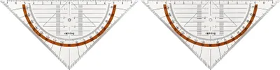 Produktbild von ROTRING Geo-Dreieck Hypotenuse 23cm mit Griff Glasklar