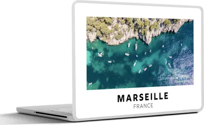 Produktbild von MuchoWow® Laptop Aufkleber Sticker Cover Marseille - Frankreich - Boote 36.5x27.5 cm - Laptop-Sticker