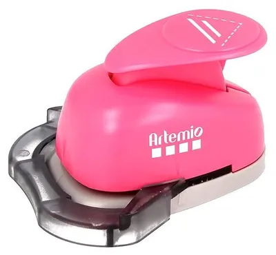 Rechteck-Stanzer rosa 2,5 cm Kunststoff