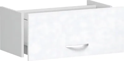 Produktbild von Geramöbel Hängeregistraturschublade für Korpusbreite 800 mm, ohne Auszugssperre, (Wandbefestigungnotwendig) für 2., 3. oder 4. OH, nicht abschließbar, 1 Ordnerhöhe, Weiß, S-381705-W