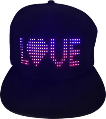 Obrázek produktu pro LED klobouk LED displej Zpráva Kšiltovka Kšiltovka s LED osvětlením Přizpůsobitelný BT klobouk, DIY zprávy 22 animací 20 obrázků Hudební režim Baseballová čepice pro Halloween Party Rave Music Festival