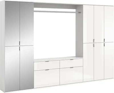 Produktbild von Garderobe Flureinrichtung Dielen-Set Garderobenschrank Flurmöbel "Paterson VII"