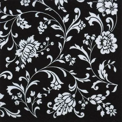 Produktbild von Jet Papier Arabesque schw. 33cm schwarz-weiß schwarz-weiß