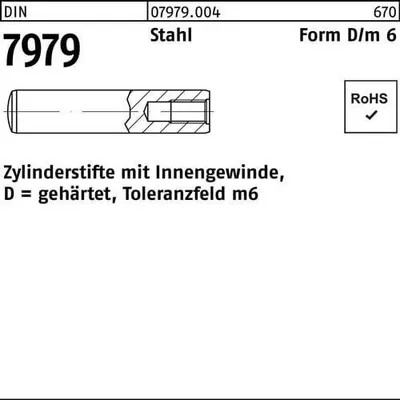 Produktbild von Reyher  Zylinderstifte DIN 7979 Stahl D 5 x 32 (100 Stück)