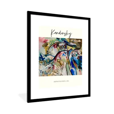 Produktbild von MuchoWow® Gerahmtes Poster Kunst - Abstrakt - Kandinsky 60x80 cm - Poster mit Schwarzem Bilderrahmen Wandposter Rahmen Foto Bilder - Wohnzimmer - Dekorationen - Prämie