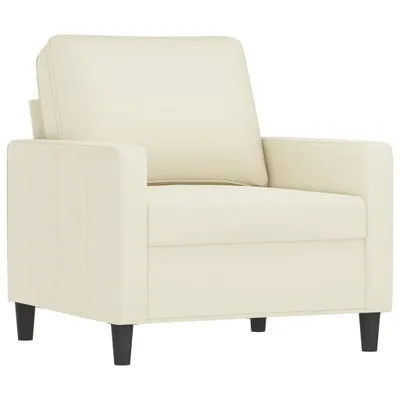 Image de Fauteuil Crème 60 cm Velours