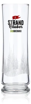 Produktbild von Störtebeker 0,2 l Strandräuber Glas –  Biermix Stange Pokalglas Motiv & Eichstrich