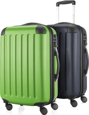 Produktbild von HAUPTSTADTKOFFER - Spree - 2 x Handgepäck-Trolleys mit Dehnfalte, Kofferset Kabinenkoffer-Set, Bordgepäck erweiterbar TSA, 4 Rollen 55 cm, 42 Liter,Apfelgrün-Dunkelblau