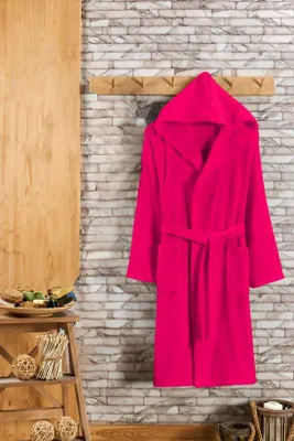 Immagine prodotto di Accappatoio con cappuccio - Accappatoio da donna e da uomo con cappuccio - Accappatoio da sauna -
