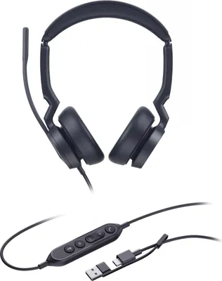 Image de Yealink Headset UH46 Dual UC USB-C/A - Headset (1308183)